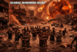 বিশ্ব উষ্ণায়ন (Global Warming): পৃথিবী ধ্বংসের একটি ভয়ঙ্কর দৃশ্য, যেখানে পৃথিবী আগুনের গোলার মত আকাশে ভাসছে, নিচে জলের নিচে তলিয়ে যেতে চলেছে সভ্যতার একটা অংশ। চারিদিকে আতঙ্কে মানুষ দিশেহারা!