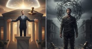 সাধারণ মানুষের জন্যে আইনের খুঁটিনাটি। আইনের চোখে বৈষম্য: একজন ধনী ব্যক্তি সুরক্ষিত (মুক্ত আকাশ) এবং একজন দরিদ্র ব্যক্তি কাঁটাতারে জড়ানো (মাকড়সার জাল) - দুটি ভিন্ন আদালতের চিত্র। আইনের খুঁটিনাটিঃ সক্রেটিসের নামে প্রচলিত "ধনীদের জন্য আইন আকাশ, দরিদ্রদের জন্য মাকড়সার জাল।" উদ্ধৃতি। সাধারণ মানুষের জন্য আইনের জ্ঞানঃ The Indian Transfer of Property Act, IPC, IT Act-এর প্রতীকী ছবি।