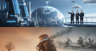 জলবায়ু পরিবর্তন ও প্রযুক্তির বিভ্রম এবং প্রাকৃতিক বিপর্যয়ের কাল্পনিক দৃশ্য।